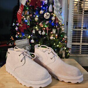 BearPaw Women’s Skye Ankle Booties Pink Lace Up Size 8